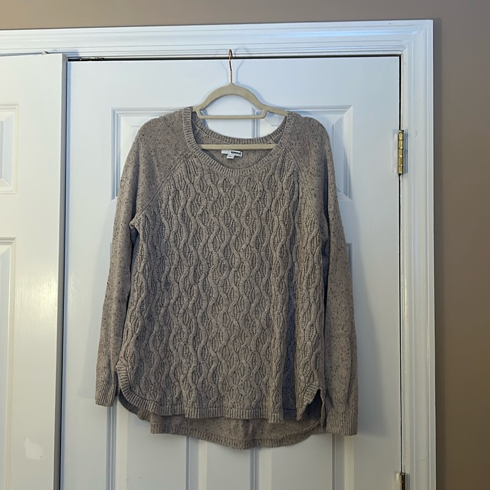 Sonoma (XL) oatmeal braided speckled sweater